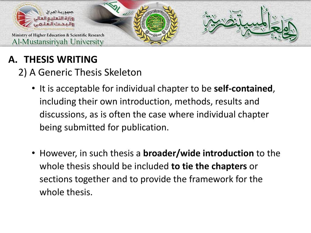 Thesis skeleton